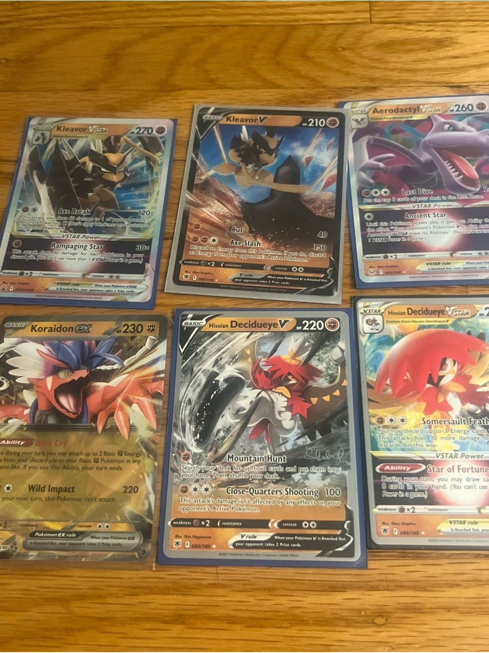 Pokemon V and Vstar fighting Type Playable Lot 6